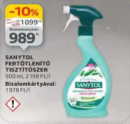 Auchan Sanytol fertőtlenítő tisztítószer ajánlat