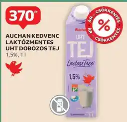 Auchan Auchan Kedvenc Laktózmentes UHT Dobozos Tej ajánlat