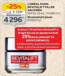 Auchan L'Oréal Paris Revitalift Filler arckrém ajánlat
