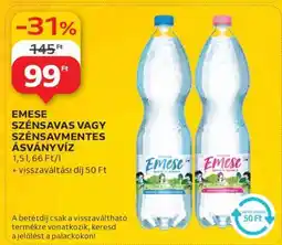 Auchan Emese Szénsavas vagy Szénsavmentes Ásványvíz ajánlat