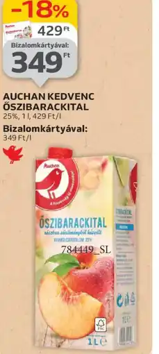 Auchan Auchan Kedvenc őszibarackital ajánlat