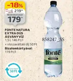 Auchan Fonte Natura extra dús ásványvíz ajánlat