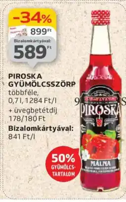 Auchan Piroska Gyümölcsszörp ajánlat