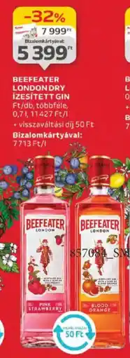 Auchan Beefeater London dry ízesített gin ajánlat
