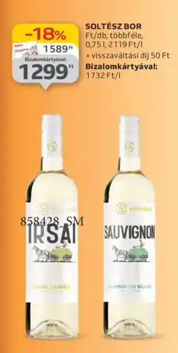 Auchan Soltész bor ajánlat