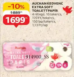 Auchan Auchan Kedvenc Extra soft toalettpapír ajánlat