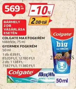 Auchan Colgate Max fogkrém ajánlat