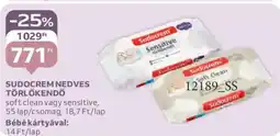 Auchan Sudocrem Nedves törlőkendő ajánlat