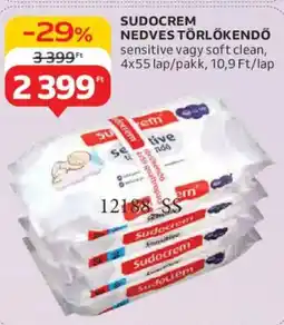 Auchan Sudocrem Nedves törlőkendő ajánlat