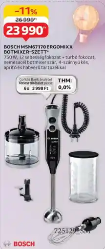 Auchan Bosch MSM67170 ergomixx botmixer-szett ajánlat
