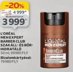 Auchan L'Oréal Men Expert Barber Club szakáll- és bőr- hidratáló ajánlat