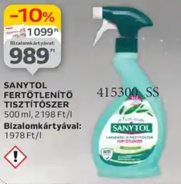 Auchan Sanytol fertőtlenítő tisztítószer ajánlat