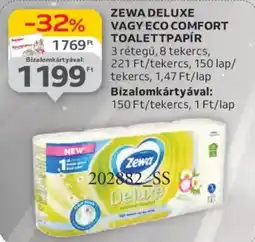 Auchan Zewa Deluxe / Eco Comfort toalettpapír ajánlat