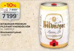 Auchan Bitburger Premium Pils partyhordós sör ajánlat