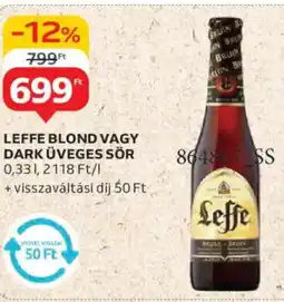 Auchan Leffe Blond, Dark üveges sör ajánlat