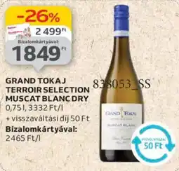 Auchan Grand Tokaj Terroir Selection Muscat Blanc Dry ajánlat