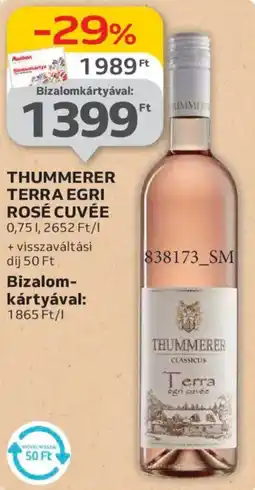 Auchan Thummerer Terra Egri Rosé Cuvée ajánlat