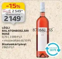 Auchan Légli Balatonboglári Rosé ajánlat