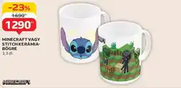 Auchan Minecraft, Stitch kerámia- bögre ajánlat