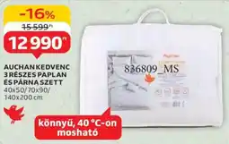 Auchan Auchan Kedvenc 3 részes paplan és párna szett ajánlat