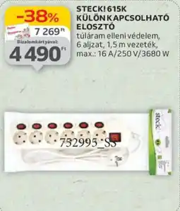 Steck! 615K külön kapcsolható elosztó