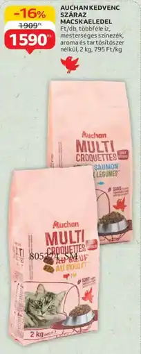 Auchan Auchan Kedvenc Száraz Macskaeledel ajánlat