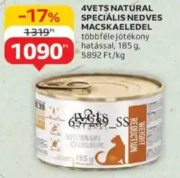 Auchan 4Vets Natural Speciális nedves macskaeledel ajánlat