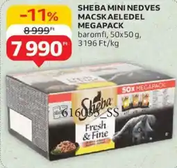 Auchan Sheba Mini Nedves macskaeledel megapack ajánlat