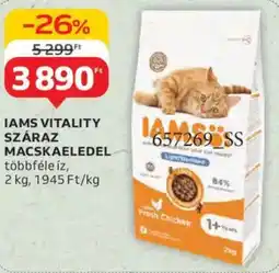 Auchan Iams vitality száraz macskaeledel ajánlat