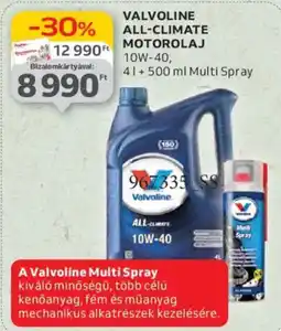 Auchan Valvoline All-Climate motorolaj ajánlat