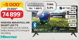 Auchan Hisense 40A4N Full HD Smart Led TV ajánlat
