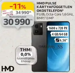 Auchan HMD Pulse kártyafüggetlen okostelefon ajánlat