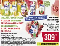 Coop Borsodi Friss alkoholmentes sör ajánlat