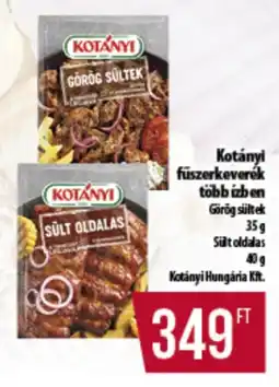 Coop Kotányi fűszerkeverék több ízben ajánlat
