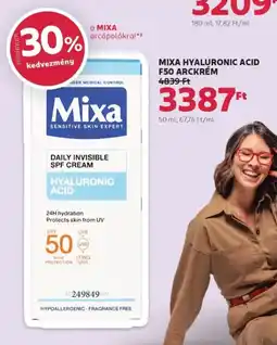 Rossmann Mixa hyaluronic acid F50 arckrém ajánlat