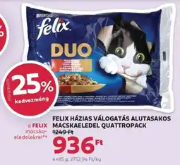 Rossmann Felix házias válogatás alutasakos macskaeledel quattropack ajánlat