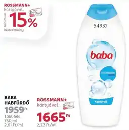 Rossmann Baba habfürdő ajánlat