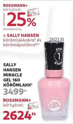 Rossmann Sally Hansen miracle gel 160 körömlakk ajánlat