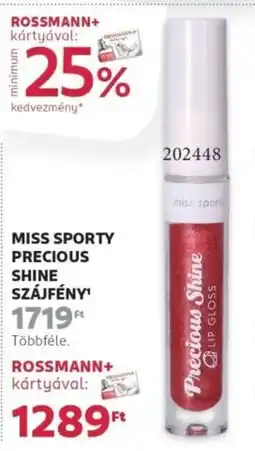 Rossmann Miss Sporty precious shine szájfény ajánlat