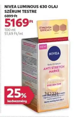 Rossmann Nivea Luminous 630 olaj szérum testre ajánlat