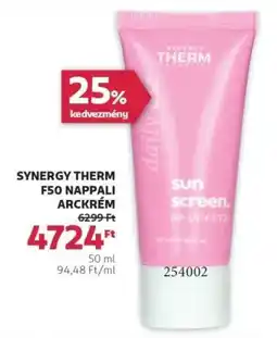 Rossmann Synergy Therm F50 nappali arckrém ajánlat