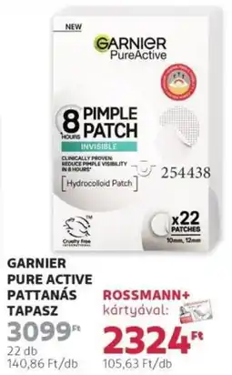 Rossmann Garnier Pure Active pattanás tapasz ajánlat