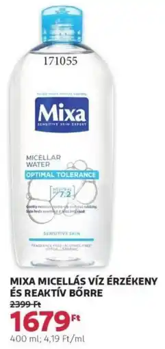 Rossmann Mixa micellás víz érzékeny és reaktív bőrre ajánlat