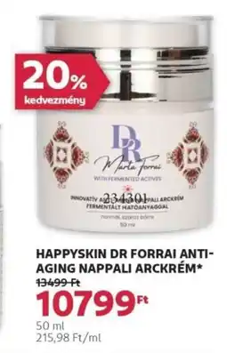 Rossmann Happyskin Dr Forrai anti- aging nappali arckrém ajánlat
