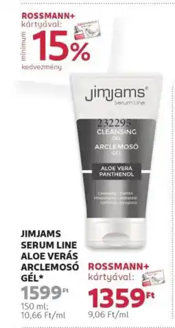 Rossmann JimJams Serum Line aloe verás arclemosó gel ajánlat
