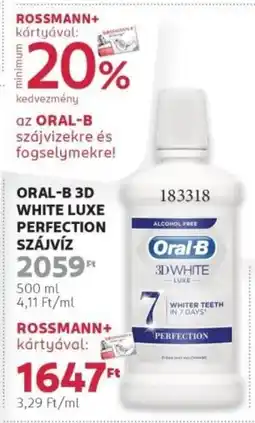 Rossmann Oral-B 3D White Luxe perfection szájvíz ajánlat