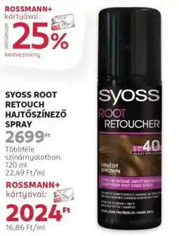 Rossmann Syoss Root retouch hajtőszínező spray ajánlat