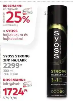 Rossmann Syoss Strong 3in1 hajlakk ajánlat