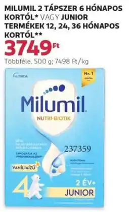 Rossmann Milumil 2 tápszer 6 hónapos kortól ajánlat