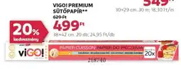Rossmann Vigo! premium sütőpapír ajánlat